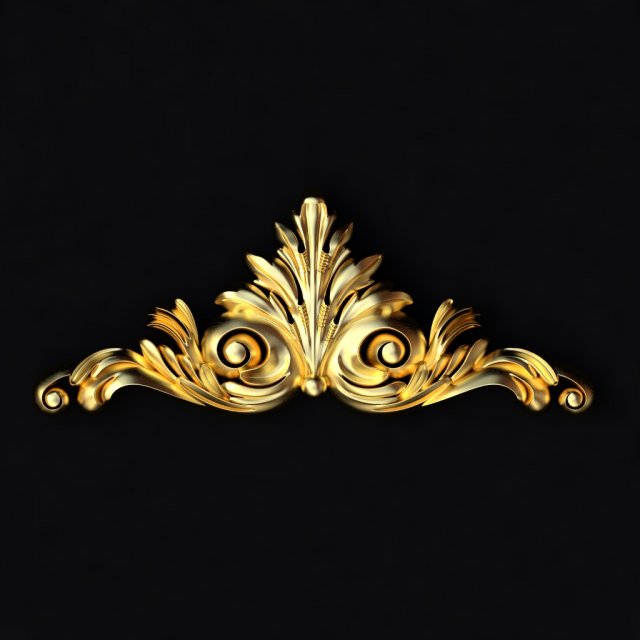 Central decor ornament for furniture 3D 모델 .c4d .max .obj .3ds .fbx .stl .blend 