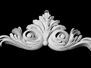 Central decor ornament for furniture 3D 모델