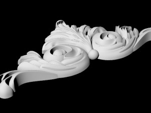 Central decor ornament for furniture 3D 모델