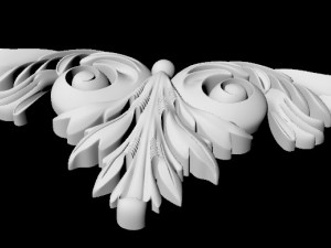 Central decor ornament for furniture 3D 모델
