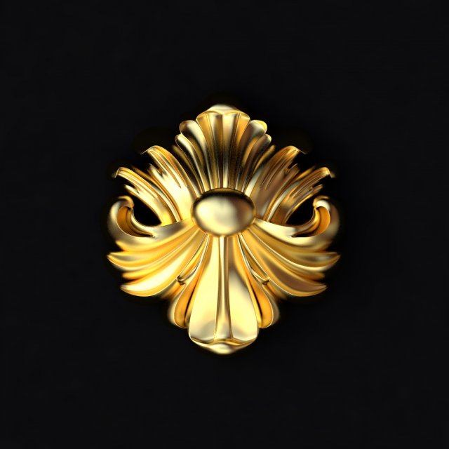 Central decor ornament for furniture Modèle 3D .c4d .max .obj .3ds .fbx .stl .blend 