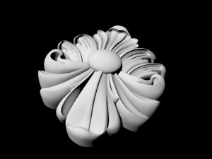 Central decor ornament for furniture Modèle 3D