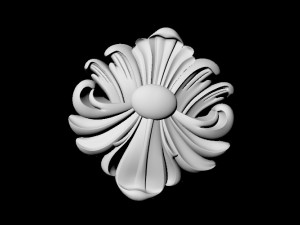 Central decor ornament for furniture Modèle 3D