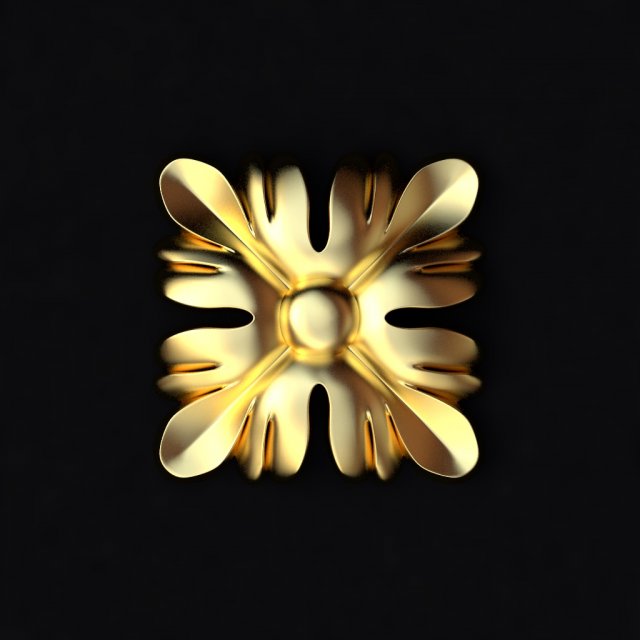 Central decor ornament for furniture 3Dモデル .c4d .max .obj .3ds .fbx .stl .blend 