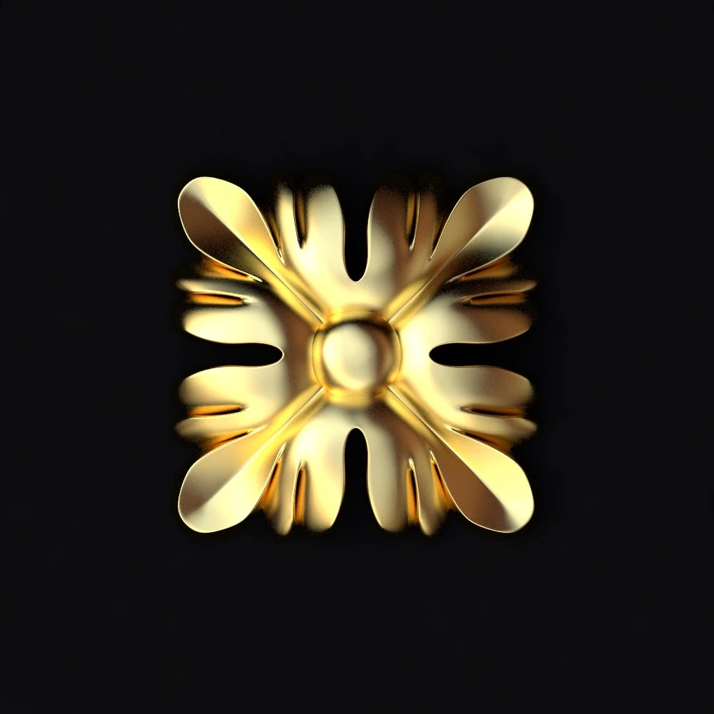 Central decor ornament for furniture 3D Model .c4d .max .obj .3ds .fbx .stl .blend 