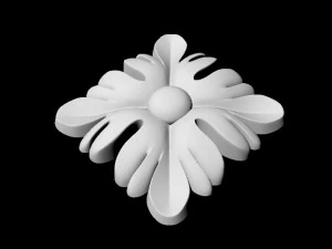 Central decor ornament for furniture 3D Model