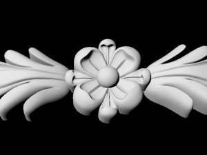 Central decor ornament for furniture Modèle 3D