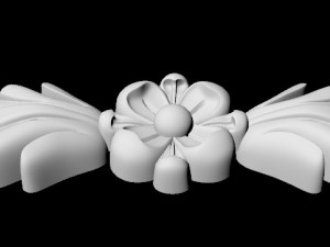 Central decor ornament for furniture Modèle 3D