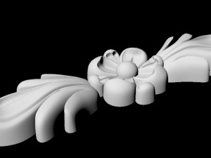 Central decor ornament for furniture Modèle 3D