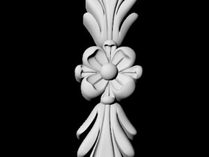 Central decor ornament for furniture Modèle 3D