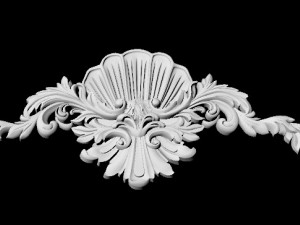 Central decor ornament for furniture 3D Model