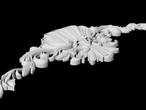 Central decor ornament for furniture 3D Model