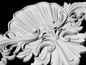 Central decor ornament for furniture 3D Model