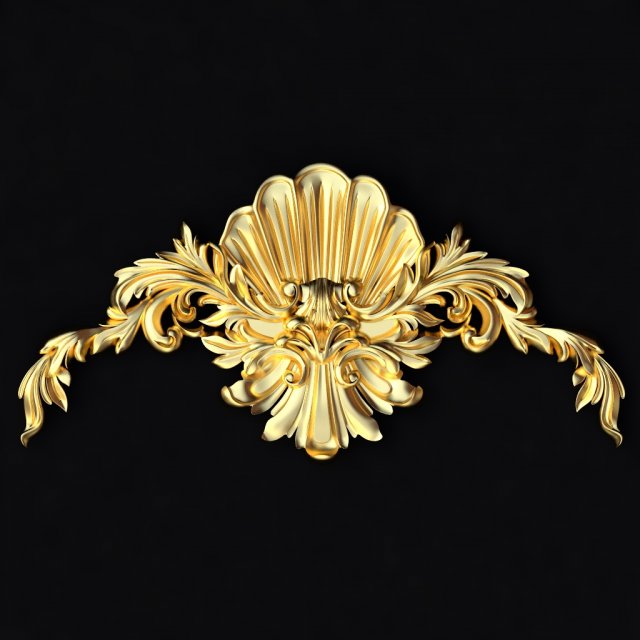 Central decor ornament for furniture 3D Modell .c4d .max .obj .3ds .fbx .stl .blend