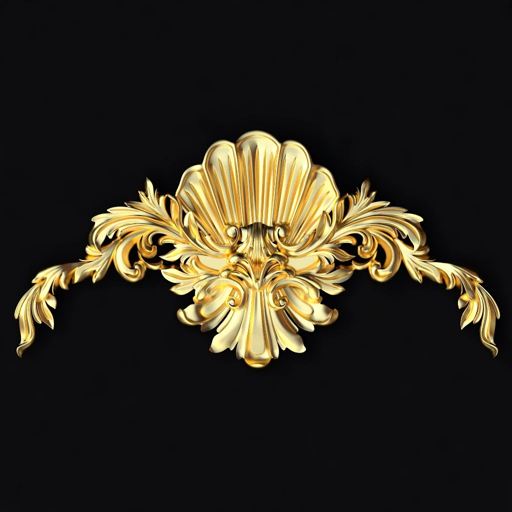 Central decor ornament for furniture 3D Model .c4d .max .obj .3ds .fbx .stl .blend 