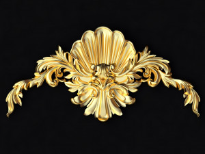 Central decor ornament for furniture 3D-Modell