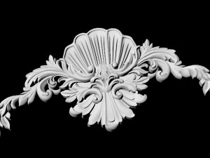Central decor ornament for furniture 3D Modell