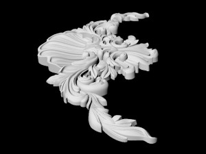 Central decor ornament for furniture 3D Modell