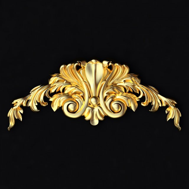 Central decor ornament for furniture Modèle 3D .c4d .max .obj .3ds .fbx .stl .blend