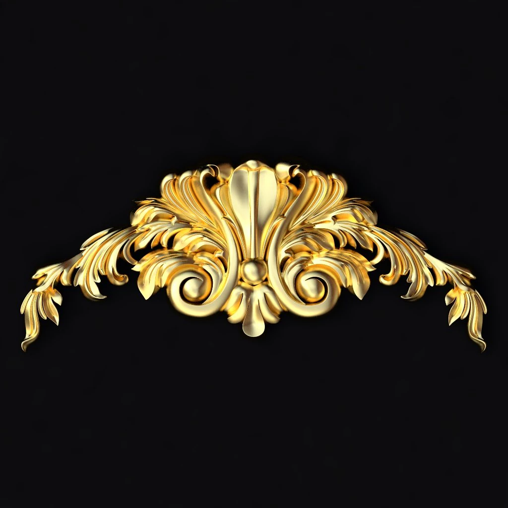 Central decor ornament for furniture 3D Model .c4d .max .obj .3ds .fbx .stl .blend