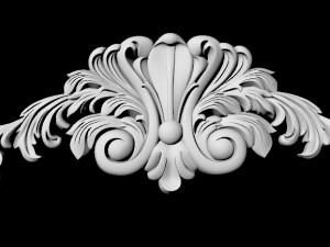 Central decor ornament for furniture Modèle 3D