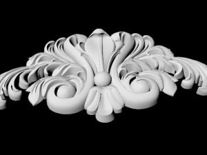 Central decor ornament for furniture Modèle 3D