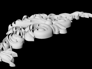 Central decor ornament for furniture Modèle 3D
