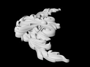 Central decor ornament for furniture Modèle 3D