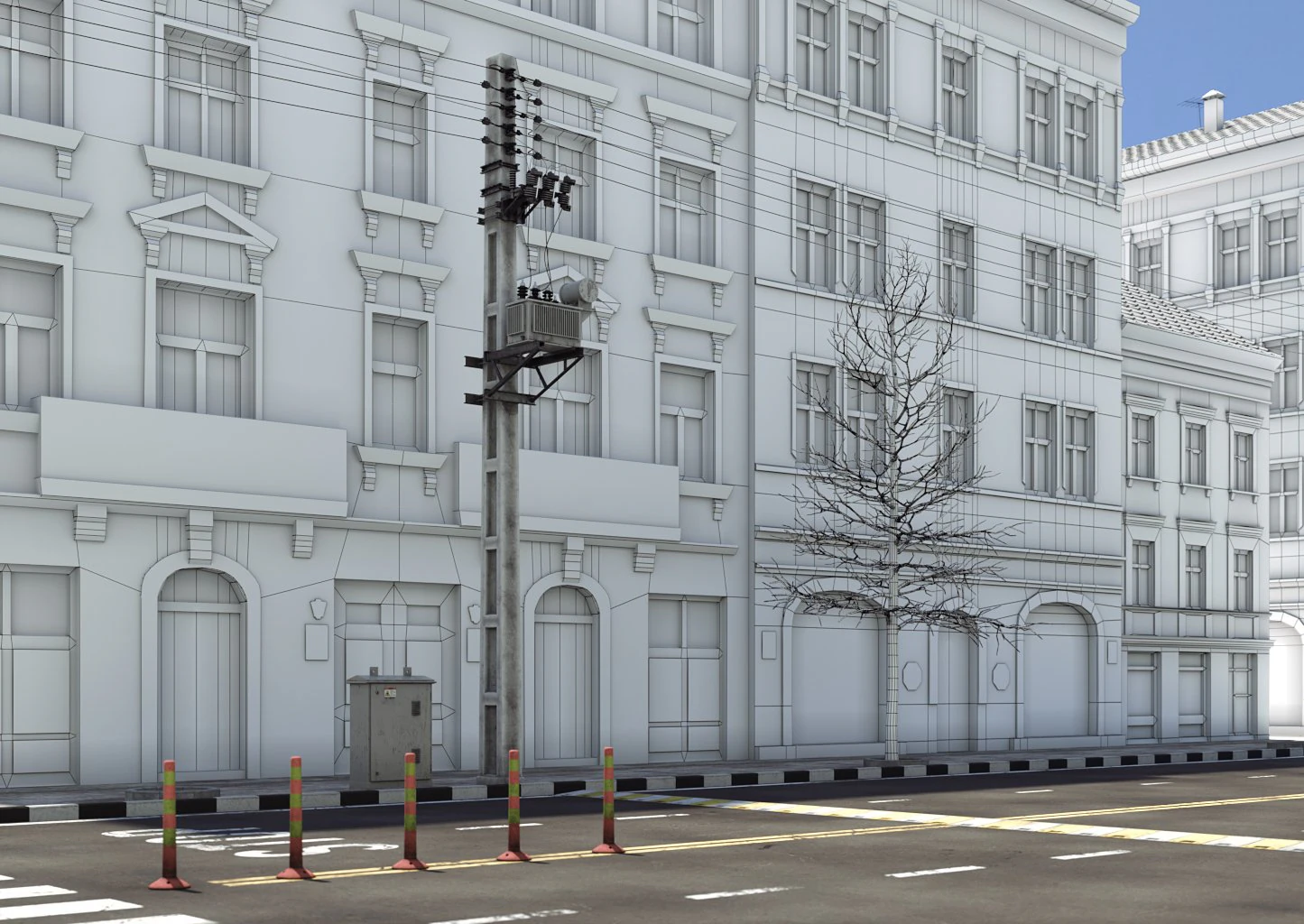 full street 3D Model .c4d .max .obj .3ds .fbx .stl .blend 