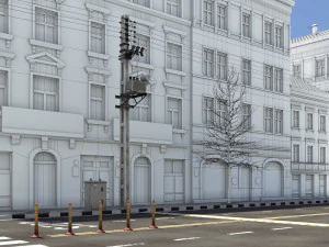 volle Straße 3D Modell