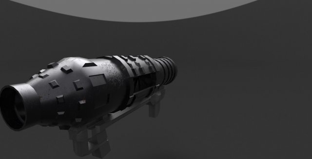 old school rocket launcher Model 3D .c4d .max .obj .3ds .fbx .stl .blend 