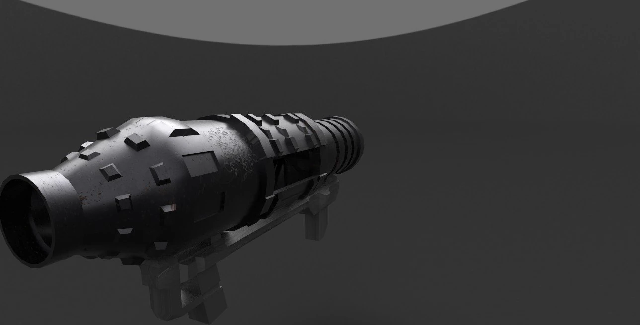 old school rocket launcher 3D Model .c4d .max .obj .3ds .fbx .stl .blend 