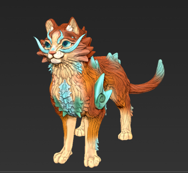 Chinese dragon cat 3D-Druckmodell .c4d .max .obj .3ds .fbx .stl .blend 