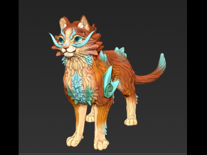 Chinese dragon cat 3D-Druckmodell