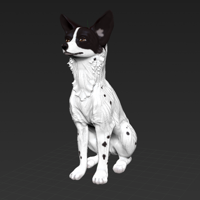 Sitting basenji dog african canine 3D Print Model .c4d .max .obj .3ds .fbx .stl .blend 
