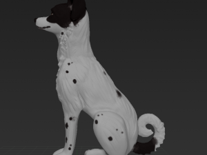 Sitting basenji dog african canine 3D Print Model
