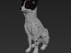 Sitting basenji dog african canine 3D Print Model