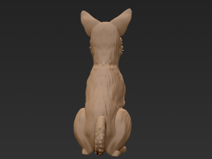 Sitting basenji dog african canine 3D Print Model