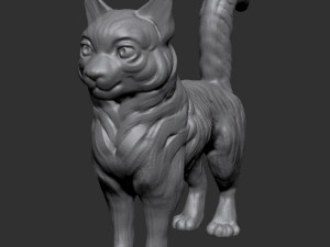 Long-haired cat Modelo de Impressão 3D