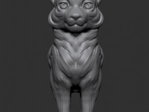 Long-haired cat Modelo de Impressão 3D