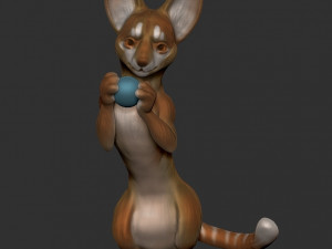 Fantasy mouse holding sphere 3D-Druckmodell