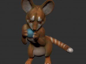 Fantasy mouse holding sphere 3D Print Model