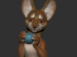 Fantasy mouse holding sphere 3D Print Model