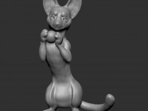 Fantasy mouse holding sphere 3D Print Model