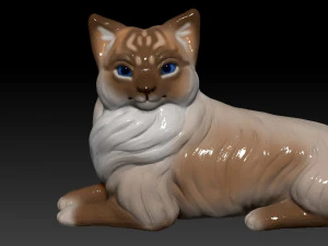 Birmaan kat liegt 3D printmodel