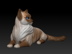 Birman cat lies Modello di stampa 3D