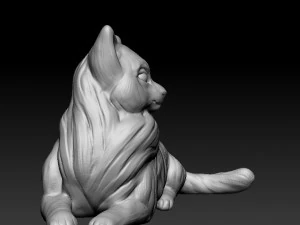 Birman cat lies 3D Print Model