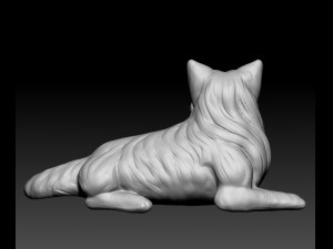 Birman cat lies Modello di stampa 3D