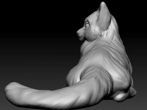Birman cat lies 3D Print Model