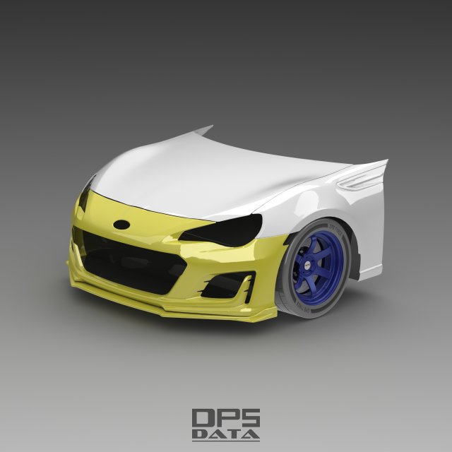 BRZ ZC6 Front Bumper Exterior Surface Model - 3D Laser-Scanned 3D Модель .c4d .max .obj .3ds .fbx .stl .blend 